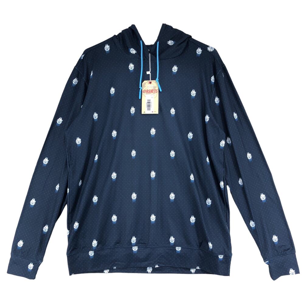 RSVLTS Star Wars Mens Size M 12 Parsecs Millennium Falcon Blue Hoodie BRAND NEW
